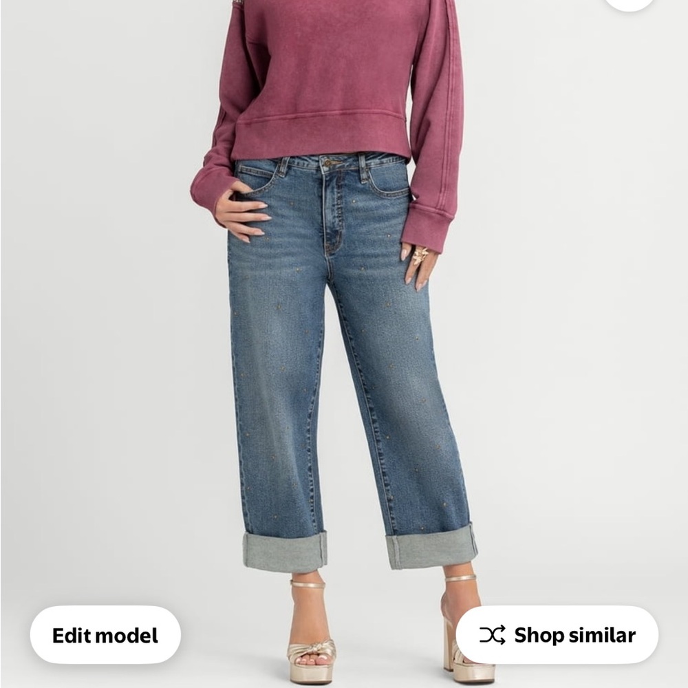 Jessica Simpson Zinnia Wide Leg Boyfriend Jeans NWT - Picture 9 of 9